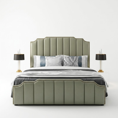 Chambre Lit de Luxe Design Lits 180x200cm Double Mobilier Hôtel Ameublement