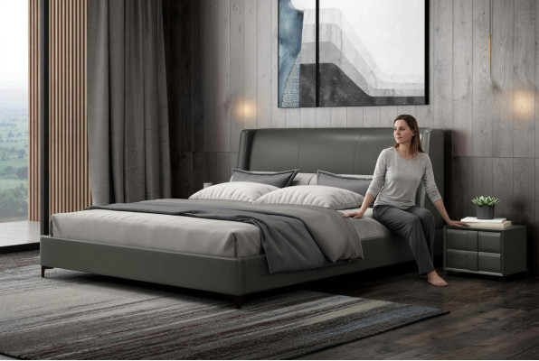 Design de matelas de lit en tissu de luxe pour les lits doubles de mariage de 180x200cm en métal pour les chambres à coucher.