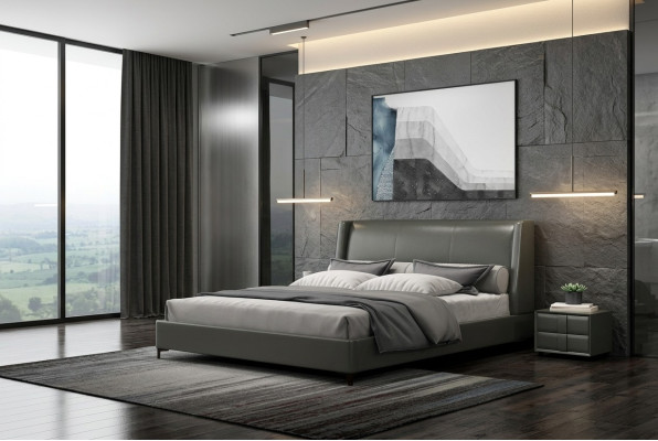 Design de matelas de lit en tissu de luxe pour les lits doubles de mariage de 180x200cm en métal pour les chambres à coucher.