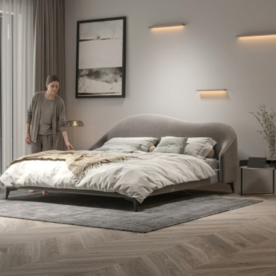 Meubles de chambre italiens Lit double Rembourrage Design Lits