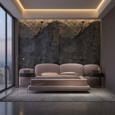 Lit rembourré Chambre à coucher Lits 180x200 Design italien