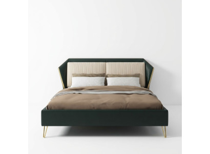 Textile de luxe Lit Double Design Chambre Classique Lits Verts