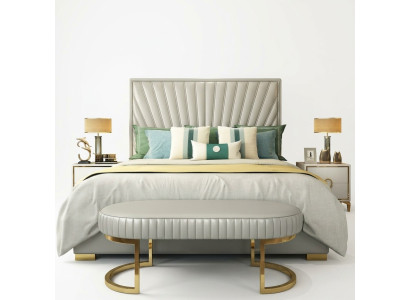 Revêtement de lit Design Luxe Lits Doubles pour Hôtel Chambre de Repos 180x200cm
