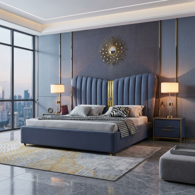 Conception de literie de lit Luxe de l'hôtel 150/180cm Chambre à coucher Double