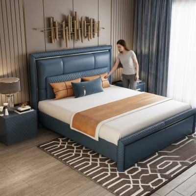 Lit design Chambre Lit double Lits Hôtel Luxe Rembourrage Cuir