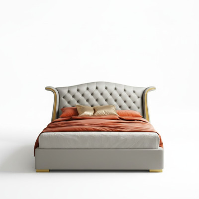 Chambre de luxe Lit double Lit 150/180x200cm Lits d'hôtel Cuir