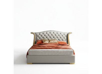 Chambre de luxe Lit double Lit 150/180x200cm Lits d'hôtel Cuir