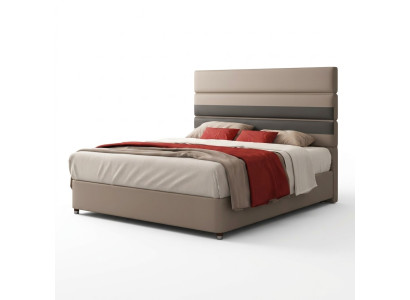 Revêtement en cuir Lit Lits Hôtel Luxe Designer Double Mariage Chambre Beige