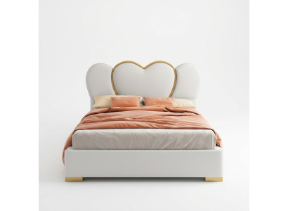 Chambre de luxe Lit Design Rembourrage de lit Lits doubles de luxe en cuir d'hôtel