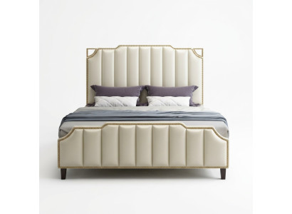 Design de literie de lit Double de luxe Hôtel Chambre de mariage 180x200cm Dormir