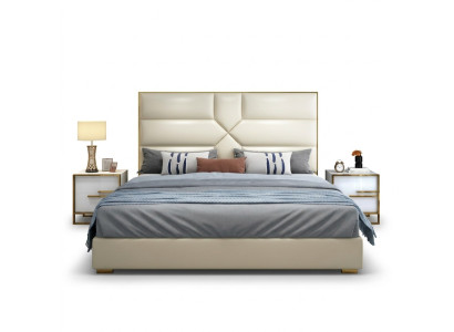 Chambre de luxe Lit Design en tissu Lit Double de luxe Lits d'hôtel Hôtel