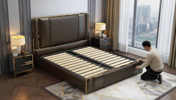Lit Chambre Design Meubles Moderne de Luxe Lits Rembourrage Cadre Neuf