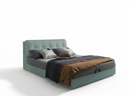 Lit design 180x200 Lits en cuir en métal Chambre double de luxe Mariage