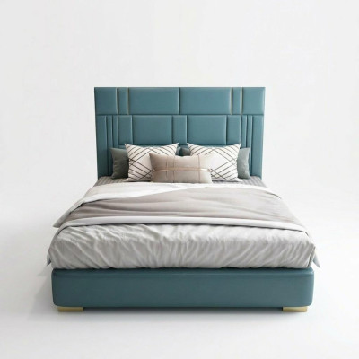 Hôtel de luxe en cuir Lit double Lits rembourrés Chambre à coucher 180x200 Double