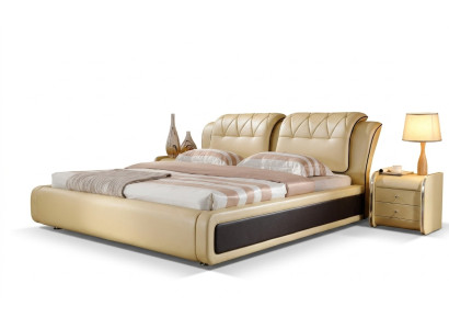 Chambre de luxe Lit Rembourrage Design Lits Doubles d'Hôtel Lit en Cuir