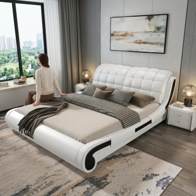 Lit double lit lit design lit lit lit lit lits en cuir