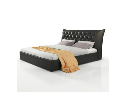 Lit double de designer Lits Chambre en cuir de luxe Hôtel Rembourrage