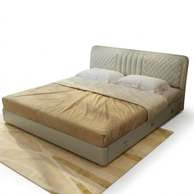 Conception de tissu Lits doubles Lits de luxe Mariage Moderne Cadre d'hôtel Dormir