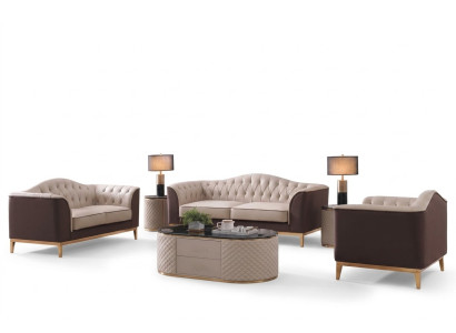 Meubles de luxe Ensemble de canapés Canapé Décoration Tapisserie 3+2+1 places + Table basse