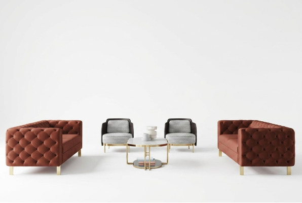 Sofa ensemble Ensemble de siège Rembourrage 4 pièces. Ensemble de salon canapés de luxe