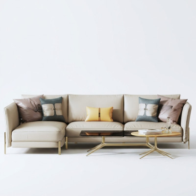Designer Suite canapé canapé canapé d'angle avec tabouret Tapisserie Paysage vivant