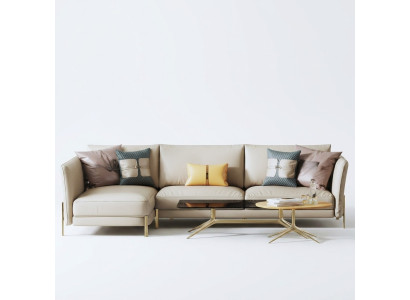 Designer Suite canapé canapé canapé d'angle avec tabouret Tapisserie Paysage vivant