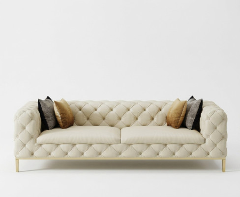 Canapé Chesterfield Canapé Rembourrage 3 Places Canapés Siège Suite Canapés Blanc