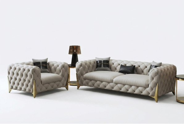 Ensemble de canapés Grand ensemble 3+1 places canapé en cuir Canapé Suite Design Canapés