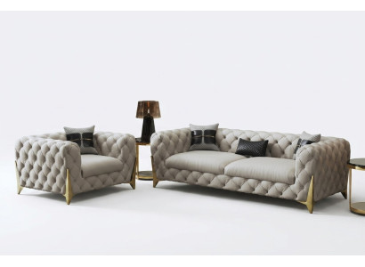 Ensemble de canapés Grand ensemble 3+1 places canapé en cuir Canapé Suite Design Canapés
