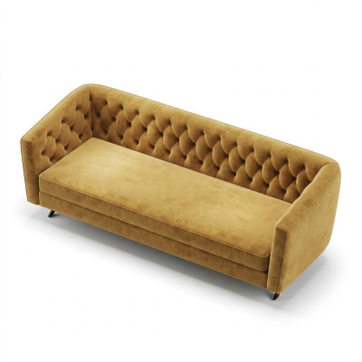 Mobilier de style italien 3 canapé trois places Canapé en tissu Tissu Canapés