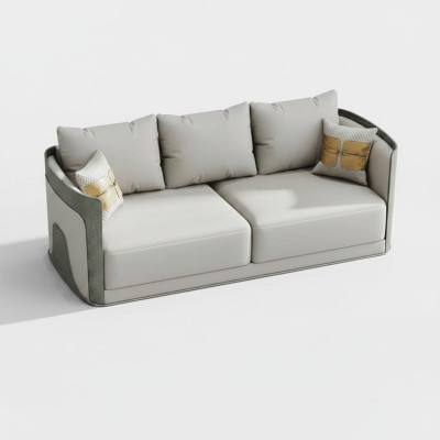 Canapé trois places classique, nouvelle décoration rembourrée 3 canapés en cuir