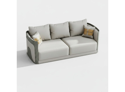 Canapé trois places classique, nouvelle décoration rembourrée 3 canapés en cuir