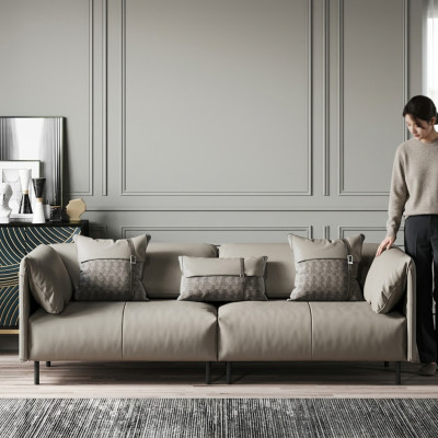 Conception de meubles italiens grand canapé en cuir 3 places xxl Canapés de luxe