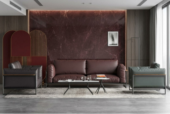 Ensemble de canapé 3 pièces Mobilier italien Paysage vivant Canapés Canapés Rembourrage