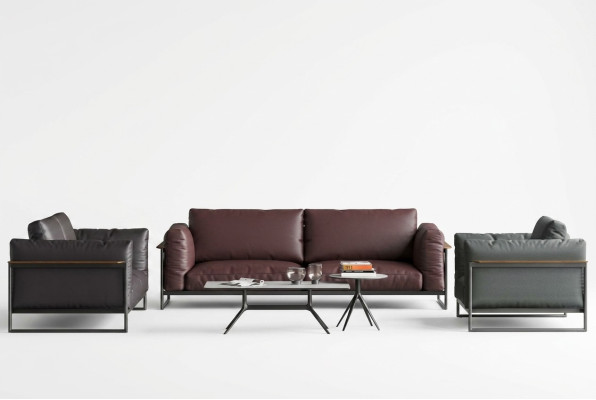 Ensemble de canapé 3 pièces Mobilier italien Paysage vivant Canapés Canapés Rembourrage