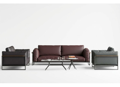 Ensemble de canapé 3 pièces Mobilier italien Paysage vivant Canapés Canapés Rembourrage