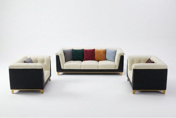 Ensemble de canapé Ensemble de canapé en cuir Design Canapé moderne 3+2+1