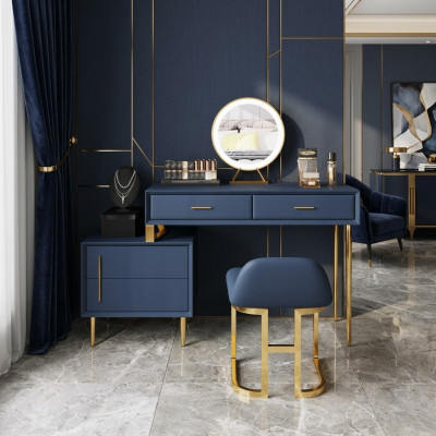 Coiffeuse Miroir Tabouret Ensemble complet de décoration Commode Chambre neuve