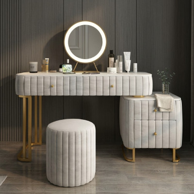 Consoles de designer Coiffeuse Table de cosmétiques Miroir Décoration Commode Coiffeuse