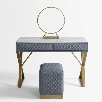 Tables de maquillage Consoles Table Chambre à coucher en bois Miroir décoratif + Commode