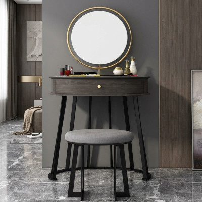 Coiffeuse Miroir Chaise Console de luxe Commode Chambre à coucher 2 pièces.