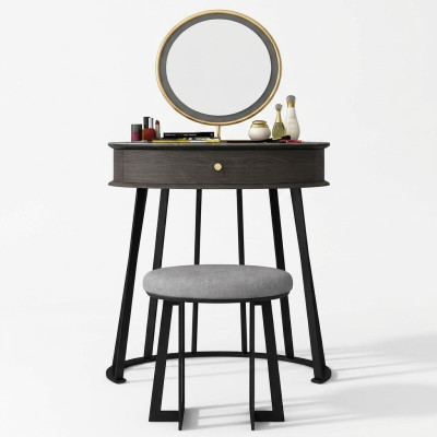 Coiffeuse Miroir Chaise Console de luxe Commode Chambre à coucher 2 pièces.