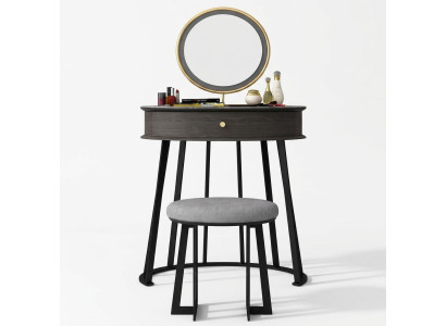 Coiffeuse Miroir Chaise Console de luxe Commode Chambre à coucher 2 pièces.