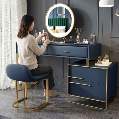 Coiffeuse Miroir Tabouret Ensemble complet Commode Chambre