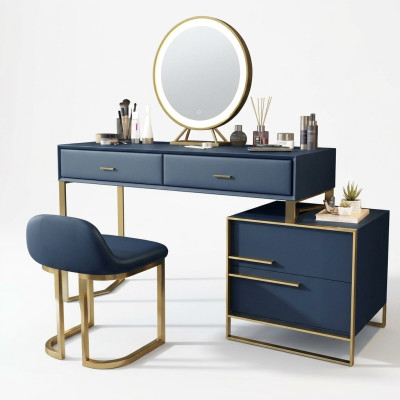 Coiffeuse Miroir Tabouret Ensemble complet Commode Chambre