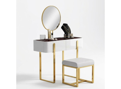 Coiffeuse Moderne Consoles Tables + Tabouret Coiffeuse Table de Maquillage 2 pièces.