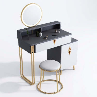 Coiffeuse Table Chambre Tabouret Miroir Jeunesse Style Moderne