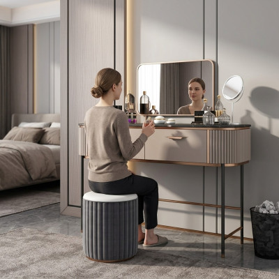 Coiffeuse Commode noire Consoles de chambre Table de chambre Consoles Meubles