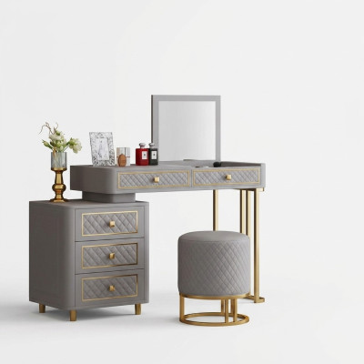 Coiffeuse Console Tables de maquillage Table Consoles Métal Miroir