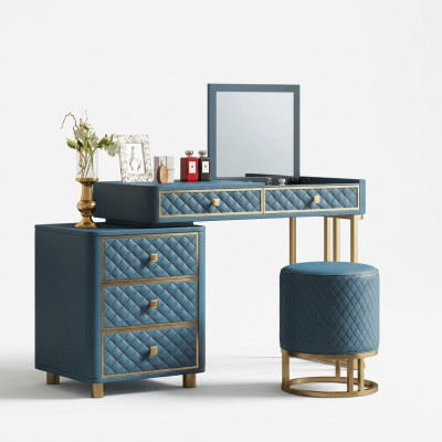 Coiffeuse Table de toilette Table cosmétique Tabouret Miroir Tables de chevet
